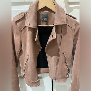 Like new Primark jacket blush pink suede material offers welcomed to all items